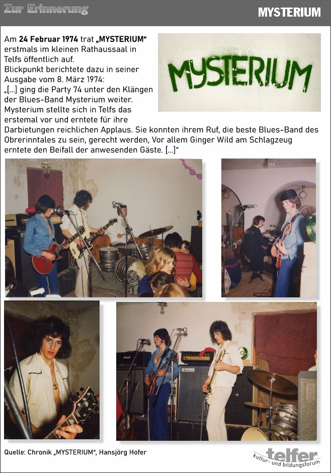 Erster Auftritt MYSTERIUM